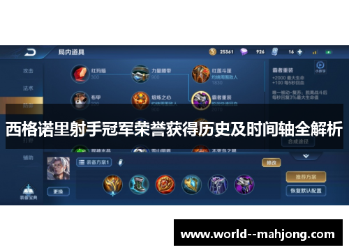 西格诺里射手冠军荣誉获得历史及时间轴全解析
